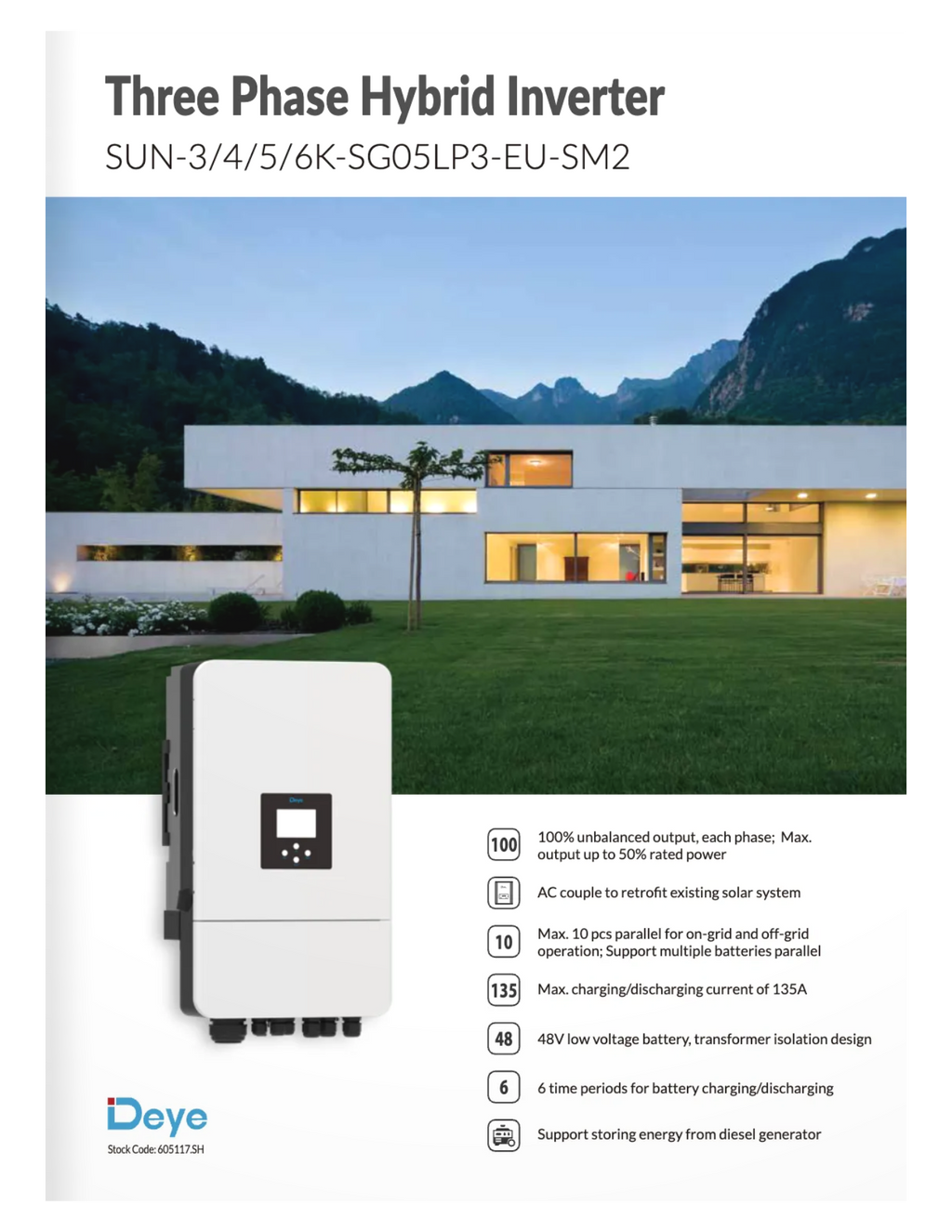 DEYE SUN-8K-SG05LP3-EU | 8.0 kW | 3-Phase Hybrid Inverter