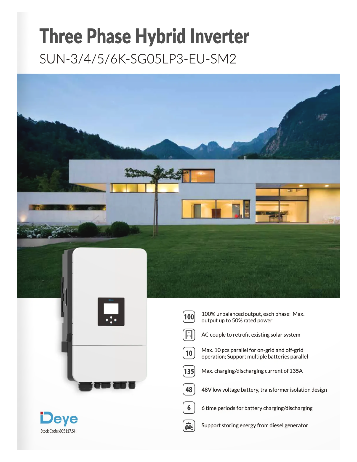 DEYE SUN-8K-SG05LP3-EU | 8.0 kW | 3-Phase Hybrid Inverter
