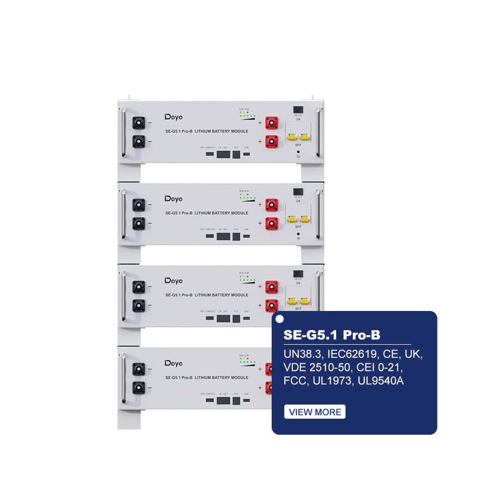 DEYE SE-G5.1 Pro-B | 5.1 kWh | Low Voltage Modular Standing Battery